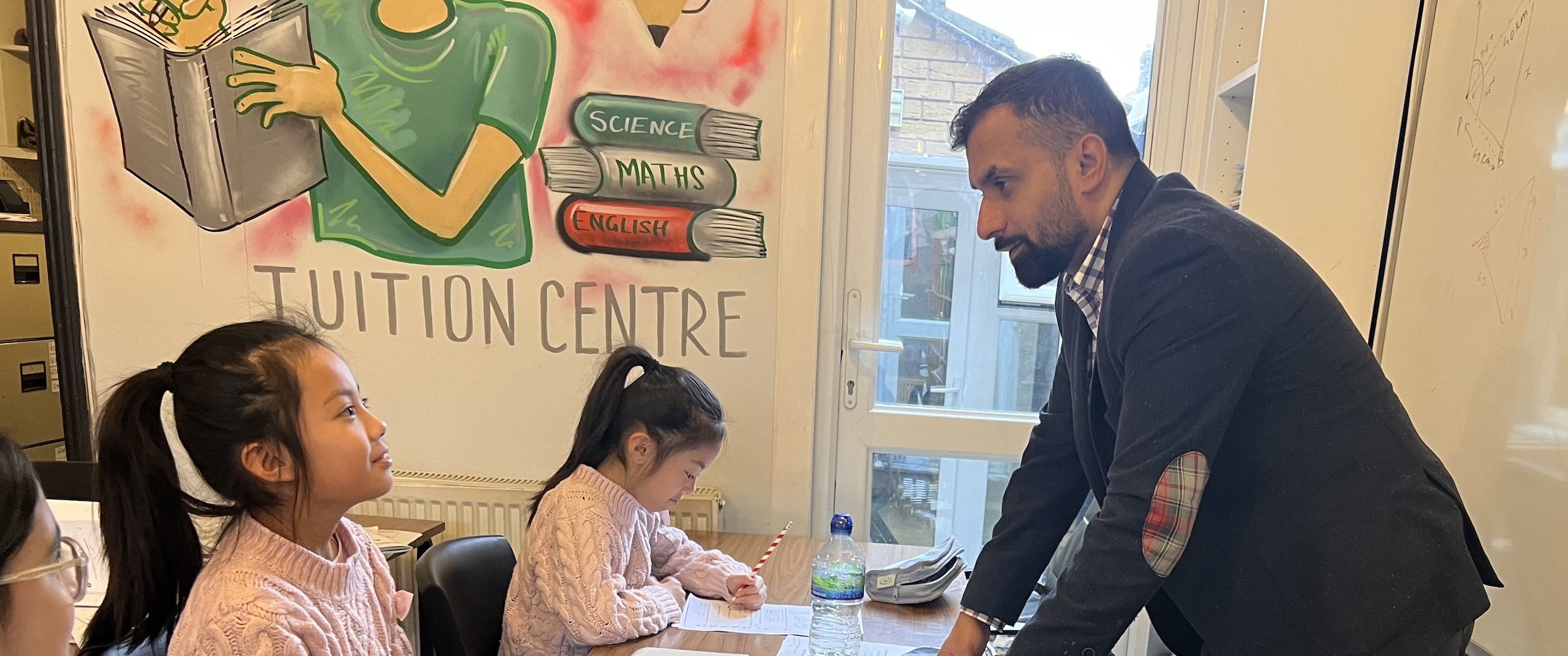 lesson being given in a classroom